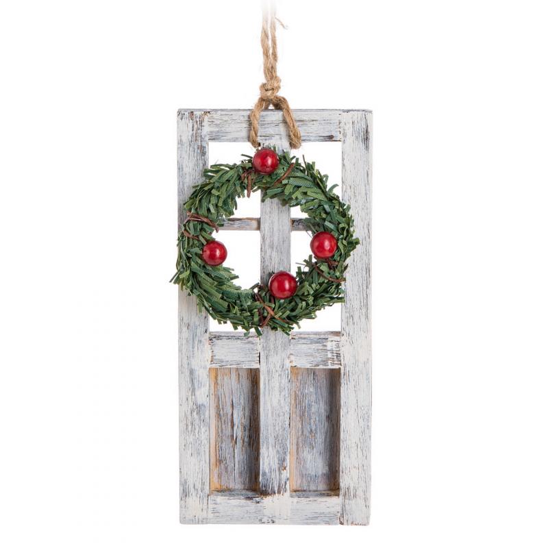 Door with Wreath Ornament